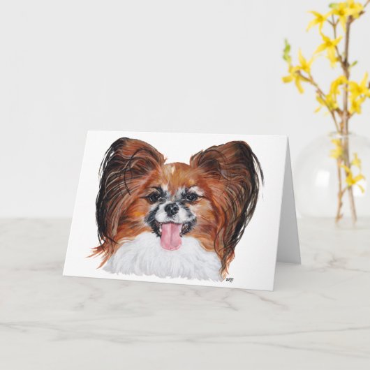 Carte Papillon Head Study (Fleur jaune)