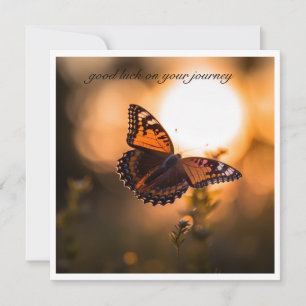 Carte Papillon Inspirant du Coucher de Soleil Bonne Chan