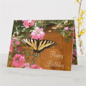 Carte Papillon Jaune Aux Fleurs (Fleur jaune)
