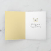 Carte Papillon Jaune Blanc Anniversaire (Intérieur)