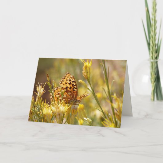 Carte Papillon Jaune, Vierge Tous les salutations d'occa (Devant)