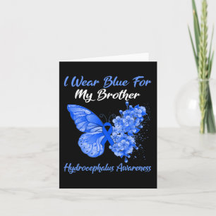 Carte Papillon Je Porte Du Bleu Pour Mon Frère Hydrocéph