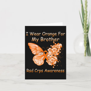 Carte Papillon Je Porte Orange Pour Mon Frère Crps Rsd A