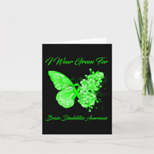 Carte Papillon Je Porte Vert Pour Handicap Cerveau Awar