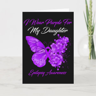Carte Papillon Je Porte Violet Pour Ma Fille Épilepsie A