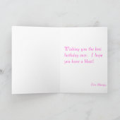 Carte Papillon, Joyeux anniversaire - Customisé (Intérieur)