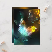Carte Papillon lumineux et papillons de nuit (Devant/Arrière en situation)