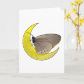 Carte Papillon Lune (Fleur jaune)