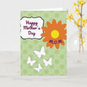 Carte Papillon Maman Joyeuse (Fleur jaune)