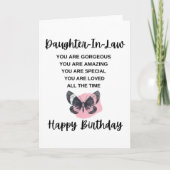 Carte Papillon mignon avec message d'anniversaire (Devant)