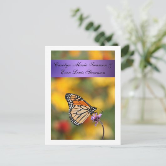 Carte papillon Monarch (Debout devant)