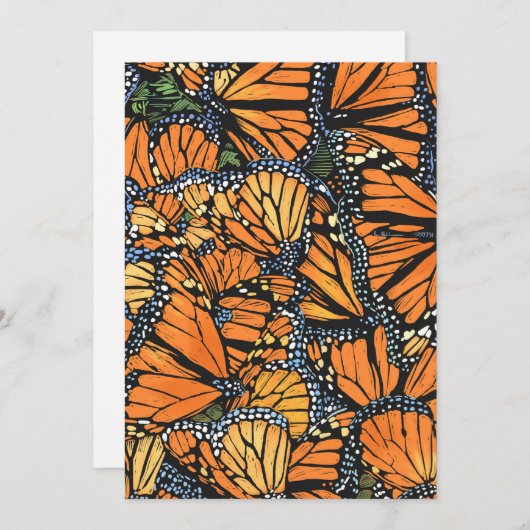 Carte papillon Monarch (Devant / Derrière)