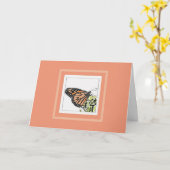 Carte Papillon monarque (colorisé) (Fleur jaune)