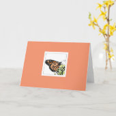 Carte Papillon monarque (colorisé) (Fleur jaune)