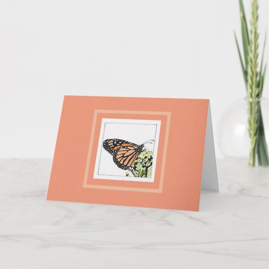 Carte Papillon monarque (colorisé) (Devant)