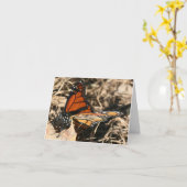 Carte Papillon Monarque Posant Note de Photographie de l (Fleur jaune)