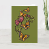 Carte Papillon monarque rouge Clover Nature (Devant)