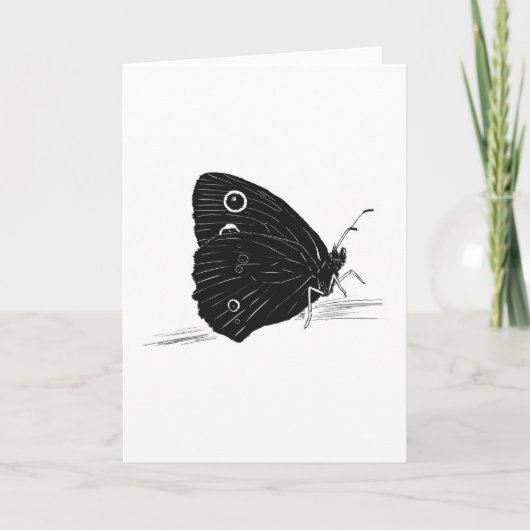Carte Papillon Monochrome (Devant)