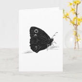 Carte Papillon Monochrome (Fleur jaune)