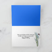 Carte Papillon Morpho commun bleu d'anniversaire (Intérieur)