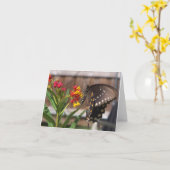 Carte Papillon noir (Fleur jaune)