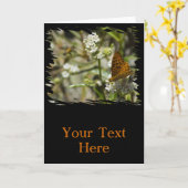 Carte Papillon orange et abeille (Fleur jaune)