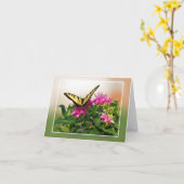 Carte Papillon oriental de machaon de tigre (Fleur jaune)