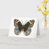 Carte Papillon Pansy Bleu (Fleur jaune)
