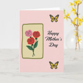 Carte Papillon Pastel (Fleur jaune)