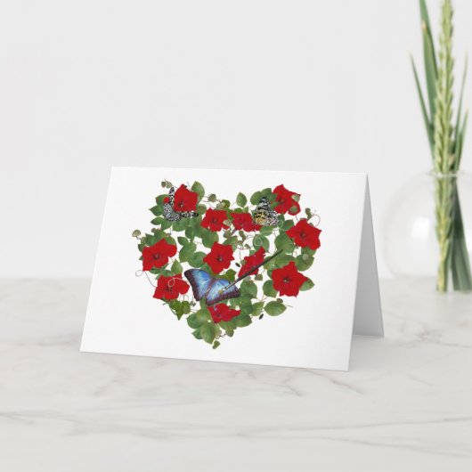 Carte Papillon peint dans le coeur de Petunia (Devant)