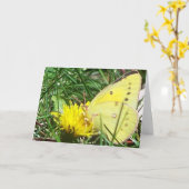 Carte Papillon - Penser À Vous (Fleur jaune)