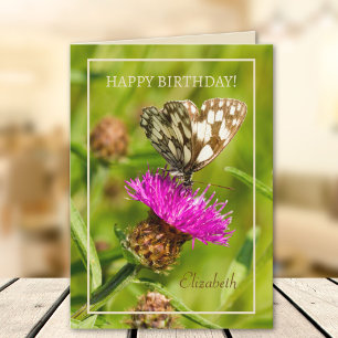 Carte Papillon personnalisé Joyeux anniversaire