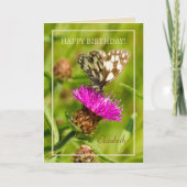Carte Papillon personnalisé Joyeux anniversaire (Devant)