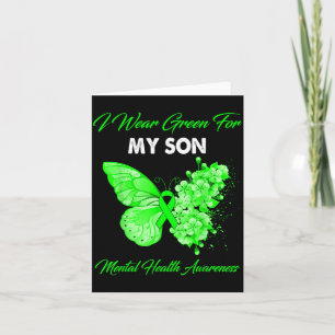 Carte Papillon Porte Vert Pour Santé Mentale De Mon Fils