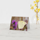 Carte Papillon pour la graduation et l'inspiration (Fleur jaune)