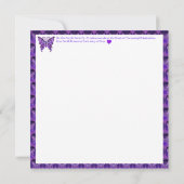 Carte Papillon pourpre 31 (Dos)