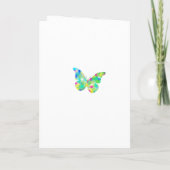 Carte Papillon psychédélique d'anniversaire de fille per (Dos)