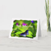 Carte Papillon Purple à taches rouges pour la fête des m (Devant)