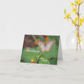 Carte Papillon qui pense à vous (Fleur jaune)