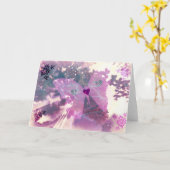 Carte Papillon Rêveuse Romantique (Fleur jaune)