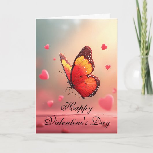 Carte Papillon romantique pour la Saint-Valentin (Devant)