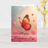 Carte Papillon romantique pour la Saint-Valentin (Fleur jaune)