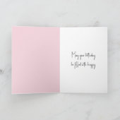 Carte Papillon Rose Fille d'Anniversaire (Intérieur)
