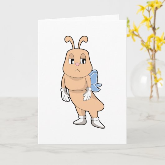 Carte Papillon sans ailes (Fleur jaune)