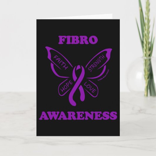 Carte Papillon/sensibilisation...Carte Fibro (Devant)