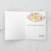 Carte Papillon Sentimental Anniversaire Fleur Rose Migno (Intérieur)