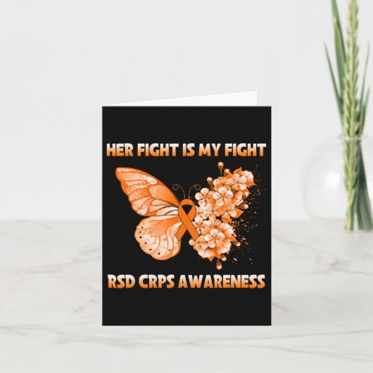 Carte Papillon Son combat est mon combat Rsd Crps sensib (Devant)