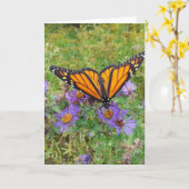 Carte Papillon sur Cornflowers Blank (Fleur jaune)