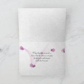 Carte papillon sur gladiolus rose pour sympathie (Intérieur)