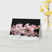 Carte papillon sur gladiolus rose pour sympathie (Fleur jaune)